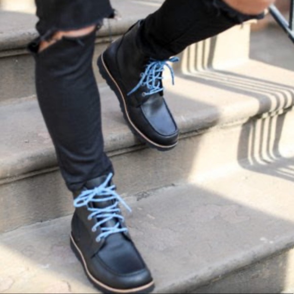 UGG Black Boots with Blue Laces main image 6